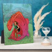 Plaque Photo Dragon Bébé Rouge (Côté)