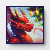 Plaque Photo Dragon de Noël 2 (Devant)