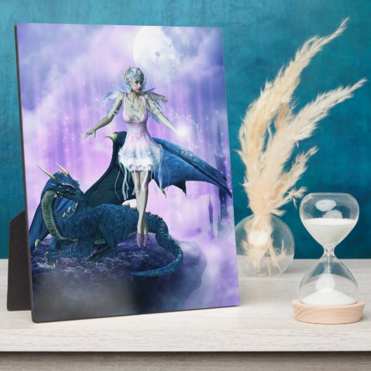 Plaque Photo Dragon Et Fée (Côté)