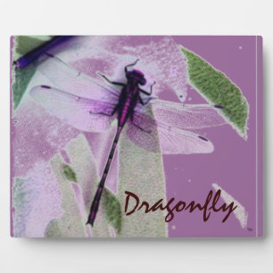 Plaque Photo Dragonfly Purple Photographyt Art