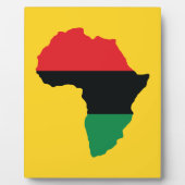 Plaque Photo Drapeau Afrique rouge, noire et verte (Devant)