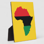 Plaque Photo Drapeau Afrique rouge, noire et verte (Côté)