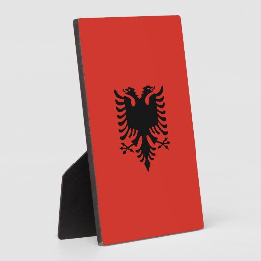 Plaque Photo Drapeau albanais (Côté)