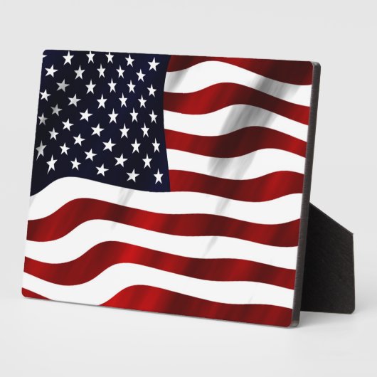 Plaque Photo Drapeau américain (Côté)
