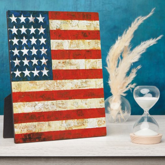 Plaque Photo Drapeau américain (Côté)