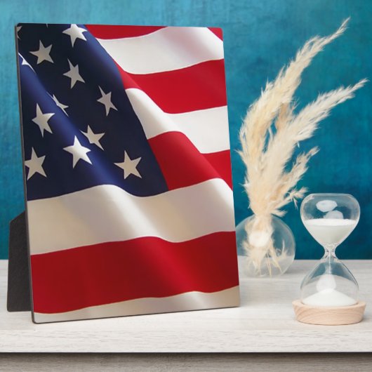 Plaque Photo Drapeau américain (Côté)