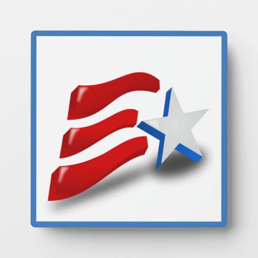 PLAQUE PHOTO DRAPEAU AMÉRICAIN (Devant)