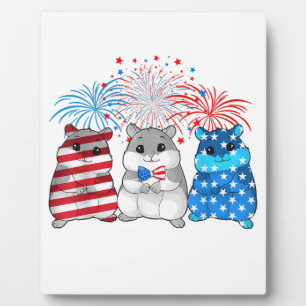Plaque Photo Drapeau américain 4 juillet Joyeux Cochon De Guiné