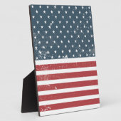 Plaque Photo drapeau américain en détresse (Côté)