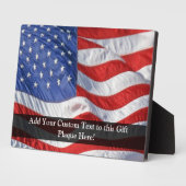 Plaque Photo Drapeau américain, évent (Côté)
