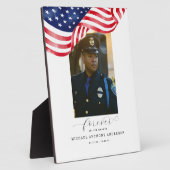 Plaque Photo Drapeau américain - Funérailles - À jamais dans no (Côté)