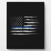 Plaque Photo Drapeau American Thin Blue Line (Devant)