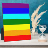 Plaque Photo Drapeau arc-en-ciel (Côté)