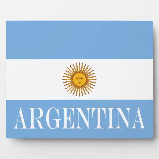 Plaque Photo Drapeau argentin Bandera De Argentina (Devant)