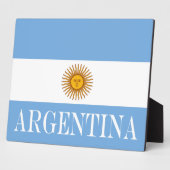 Plaque Photo Drapeau argentin Bandera De Argentina (Côté)
