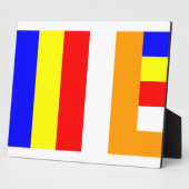 Plaque Photo Drapeau bouddhiste (Côté)