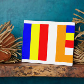 Plaque Photo Drapeau bouddhiste (Côté)