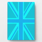 Plaque Photo Drapeau britannique Turquoise Union Jack (Devant)
