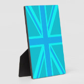 Plaque Photo Drapeau britannique Turquoise Union Jack (Côté)