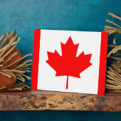 Plaque Photo Drapeau canadien (Côté)