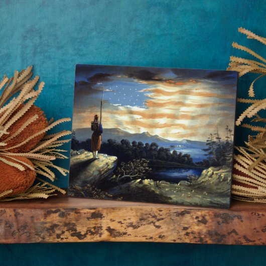 Plaque Photo Drapeau céleste américain dans le ciel, Guerre civ (Côté)