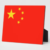 Plaque Photo Drapeau Chine - Haute qualité (Côté)