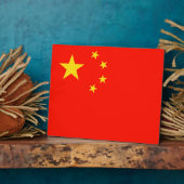 Plaque Photo Drapeau Chine - Haute qualité (Côté)