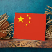 Plaque Photo Drapeau chinois (Côté)