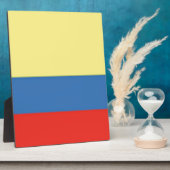 Plaque Photo Drapeau Colombie (Côté)