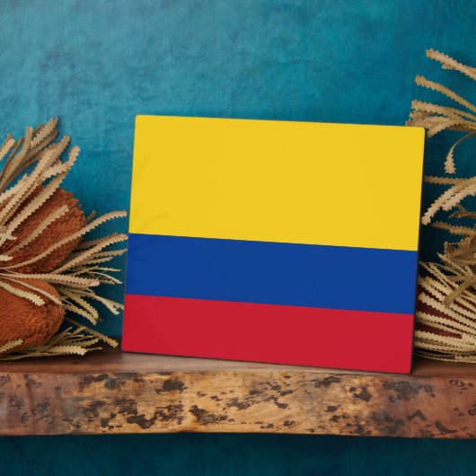 Plaque Photo Drapeau colombien (Côté)