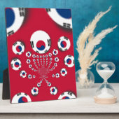 Plaque Photo Drapeau Corée du Sud Kaleidoscope (Côté)