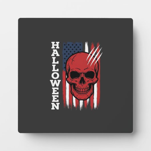 Plaque Photo Drapeau crâne Halloween Vector Design_1 (Devant)