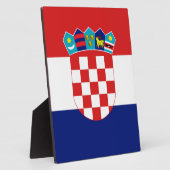 Plaque Photo Drapeau croate - Trobojnica (Côté)