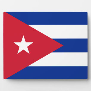 Plaque Photo Drapeau cubain