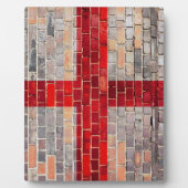 Plaque Photo Drapeau d'Angleterre sur un mur en brique (Devant)