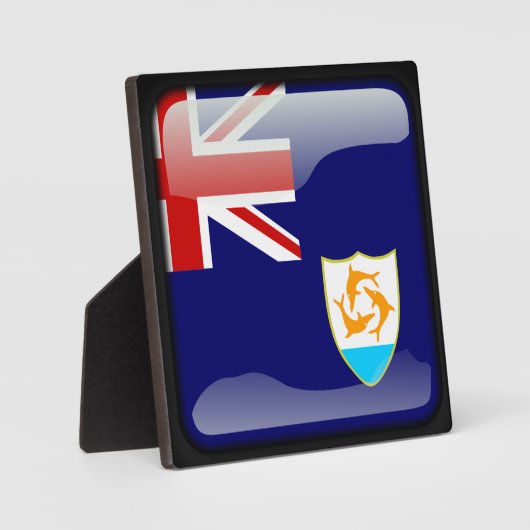 Plaque Photo Drapeau d'Anguilla (Recto)