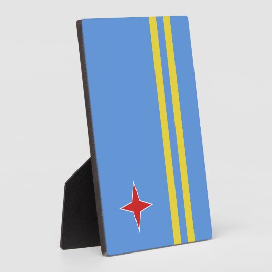 Plaque Photo Drapeau d'Aruba (Côté)
