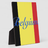 Plaque Photo Drapeau de Belgique (Côté)