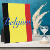 Plaque Photo Drapeau de Belgique (Côté)