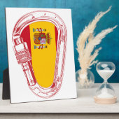 Plaque Photo Drapeau de carabinier espagnol (Côté)