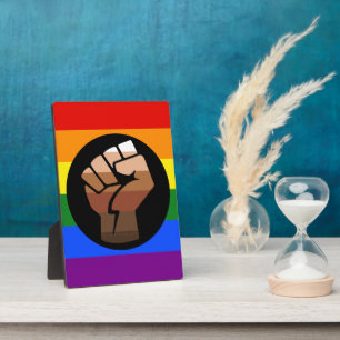 Plaque Photo Drapeau de couleur des personnes queer de Slippery
