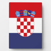 Plaque Photo Drapeau de Croatie (Devant)