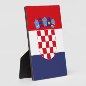 Plaque Photo Drapeau de Croatie (Côté)
