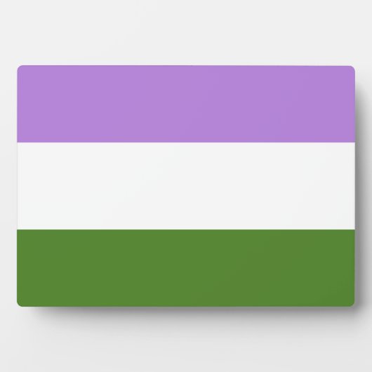 Plaque Photo Drapeau de fierté genderqueer (Devant)