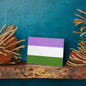 Plaque Photo Drapeau de fierté genderqueer (Côté)