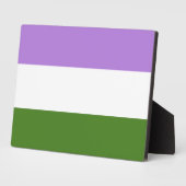 Plaque Photo Drapeau de fierté genderqueer (Côté)