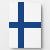 Plaque Photo Drapeau de Finlande (Devant)