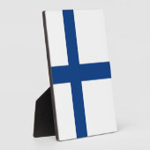 Plaque Photo Drapeau de Finlande (Côté)