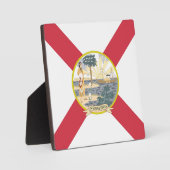 Plaque Photo Drapeau de Floride : L'état de soleil des Floridie (Recto)