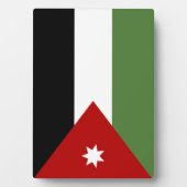 Plaque Photo Drapeau de Jordanie (Devant)
